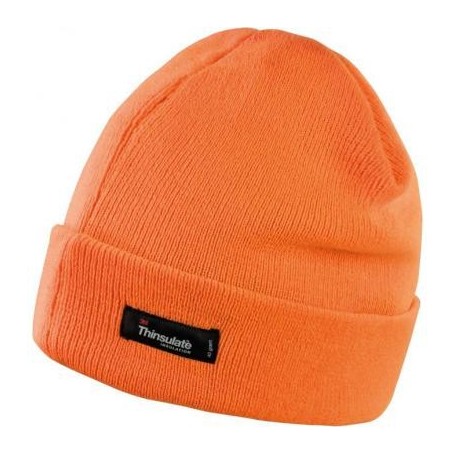 Bonnet polaire réversible coloris Orange fluo